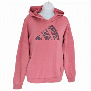 ADIDAS pink logo long hoodie pastel pink XS K1
